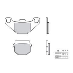 Plaquettes de frein BREMBO - 07KA07 17 - Organique