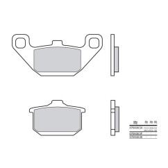 Plaquettes de frein BREMBO - 07KA08 08 - Organique