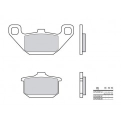 Plaquettes de frein BREMBO - 07KA08 SA - Métal fritté