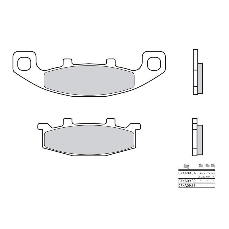 Plaquettes de frein BREMBO - 07KA09 SA - Métal fritté