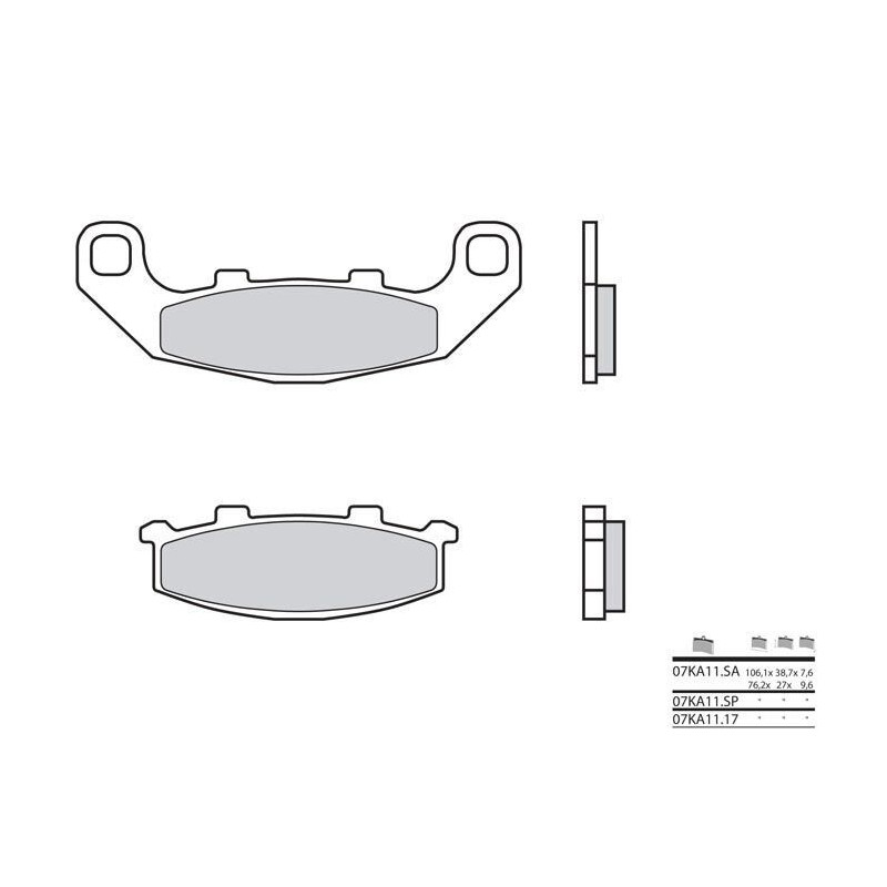 Plaquettes de frein BREMBO - 07KA11 17 - Organique