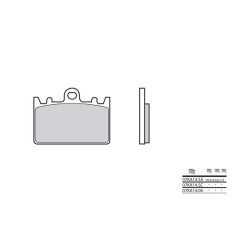 Plaquettes de frein BREMBO - 07KA14 SA - Métal fritté