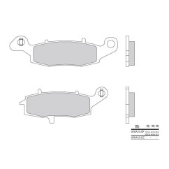 Plaquettes de frein BREMBO - 07KA15 CC - Organique