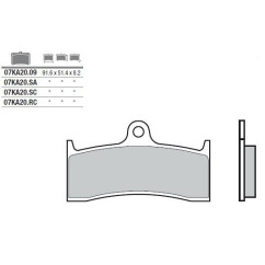 Plaquettes de frein BREMBO - 07KA20 09 - Organique