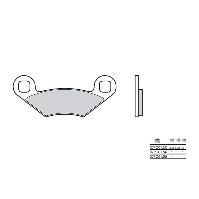 Plaquettes de frein BREMBO - 07PO01 06 - Organique