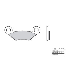 Plaquettes de frein BREMBO - 07PO01 SD - Métal fritté