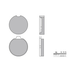 Plaquettes de frein BREMBO - 07SU01 25 - Organique