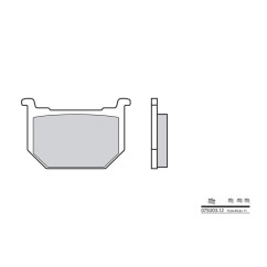 Plaquettes de frein BREMBO - 07SU03 12 - Organique