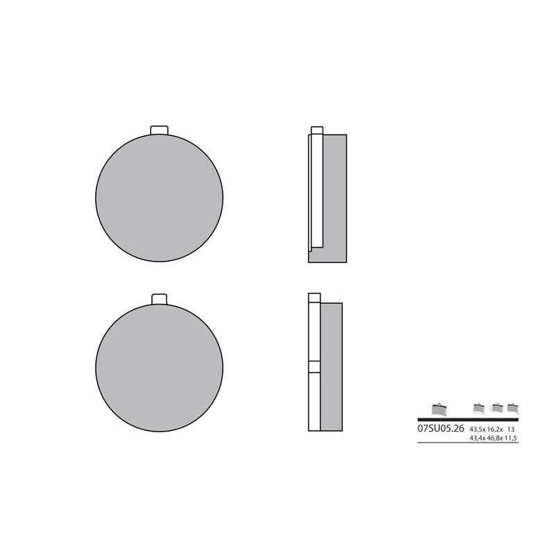 Plaquettes de frein BREMBO - 07SU05 26 - Organique