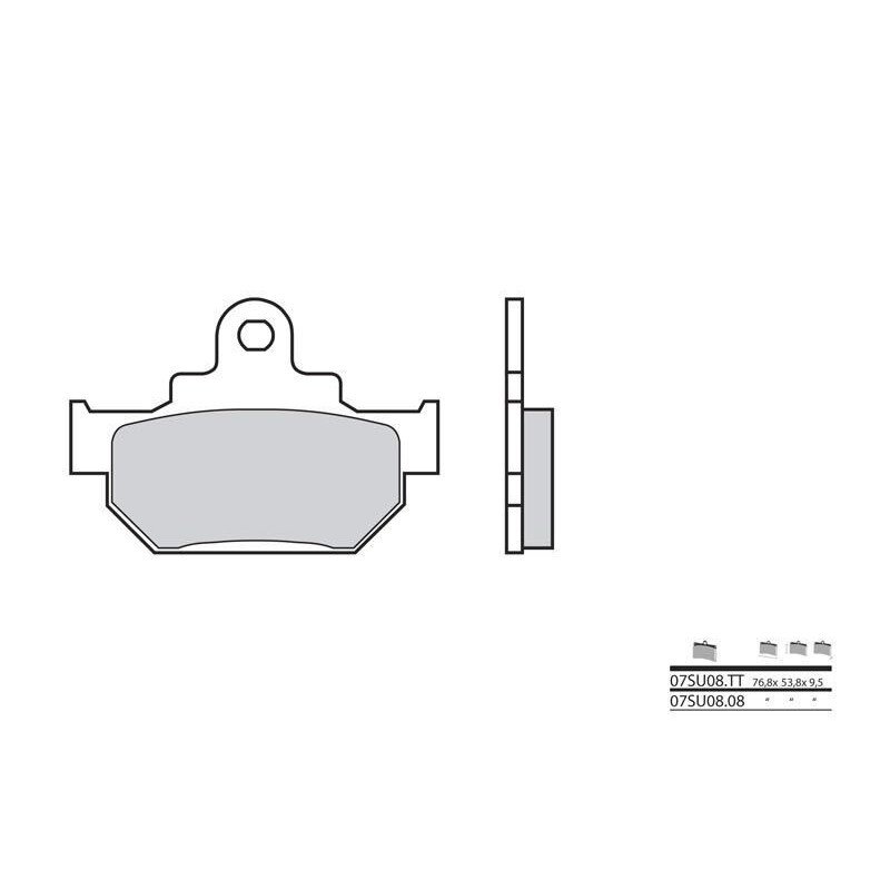 Plaquettes de frein BREMBO - 07SU08 08 - Organique