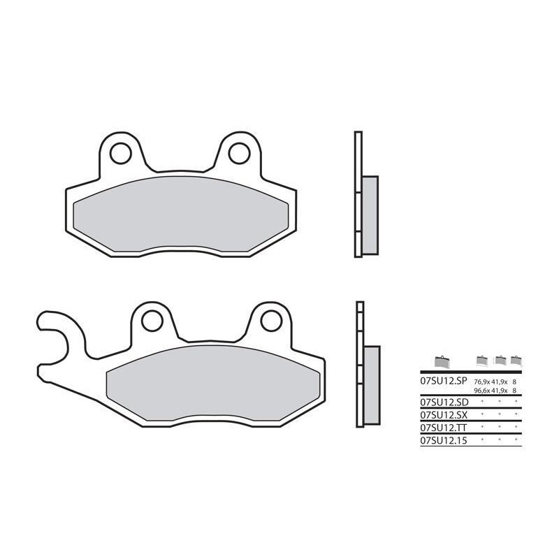 PLaquettes de frein BREMBO - 07SU12 SP - Métal fritté