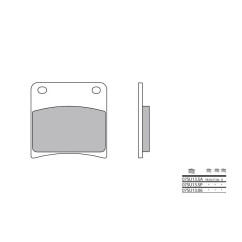 Plaquettes de frein BREMBO - 07SU13 06 - Organique