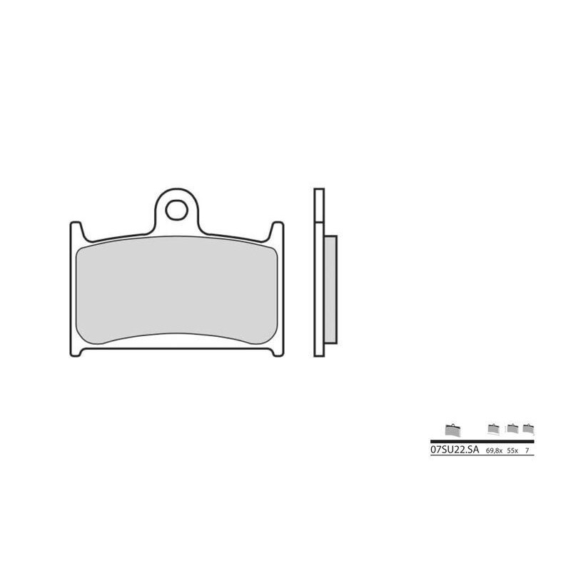 Plaquettes de frein BREMBO - 07SU22 SA - Métal fritté