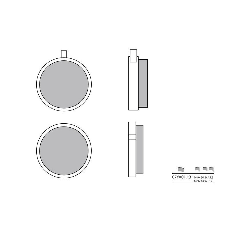 Plaquettes de frein BREMBO - 07YA01 13 - Organique