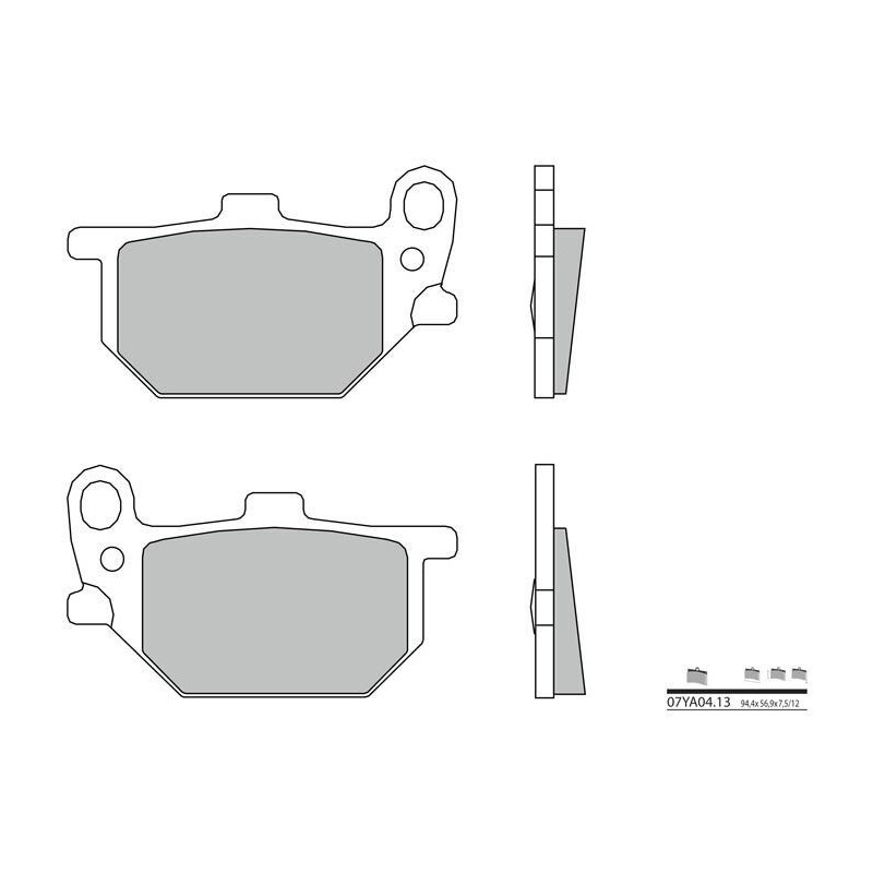 Plaquettes de frein BREMBO - 07YA04 13 - Organique