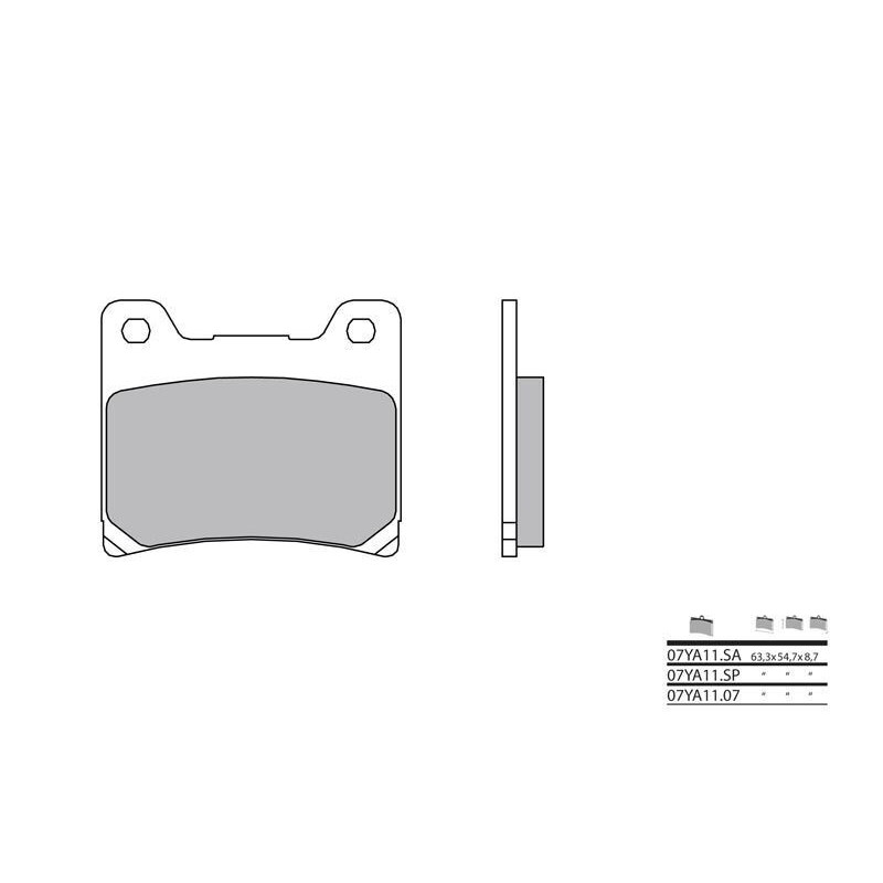 Plaquettes de frein BREMBO - 07YA11 07 - Organique