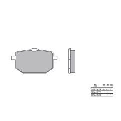 Plaquettes de frein BREMBO - 07YA18 09 - Organique