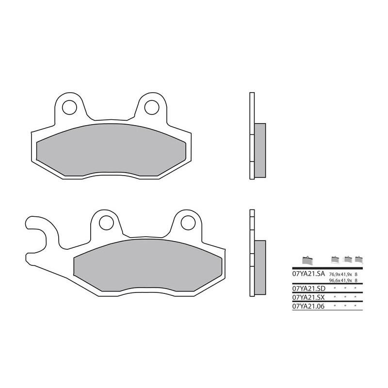 Plaquettes de frein BREMBO - 07YA21 SA - Métal fritté