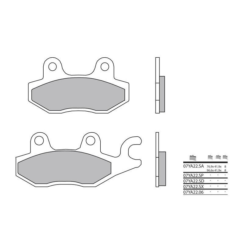 Plaquettes de frein BREMBO - 07YA22 06 - Organique