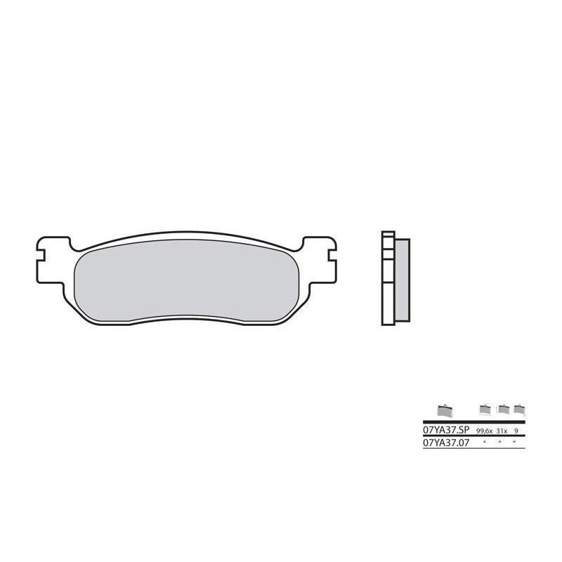 Plaquettes de frein BREMBO - 07YA37 07 - Organique