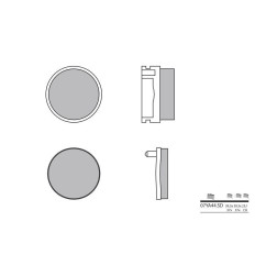 Plaquettes de frein BREMBO - 07YA44 SD - Métal fritté