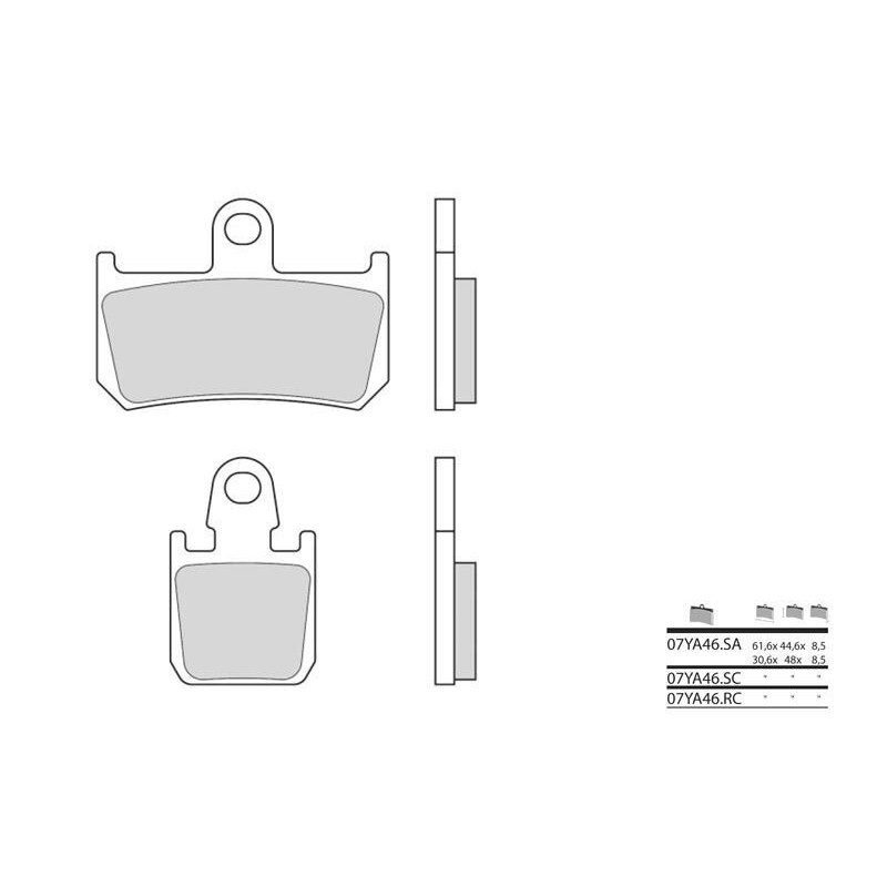 Plaquettes de frein BREMBO - 07YA46 SC - Métal fritté