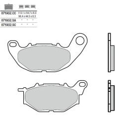 Plaquettes de frein BREMBO - 07YA52 SA - Métal fritté