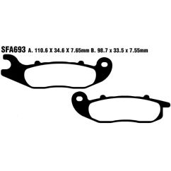 Plaquettes de frein pour scooter en carbone série SFAC