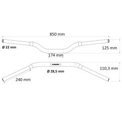 Guidon en aluminium