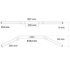 Guidon en aluminium