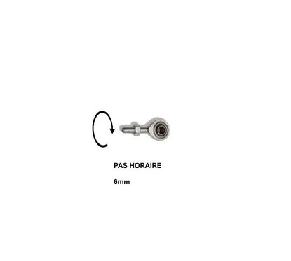 Rotule Mâle Diametre 6mm - PAS INVERSE