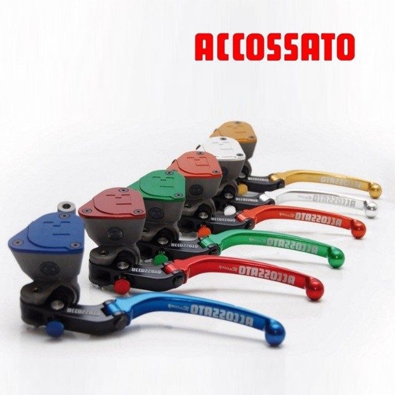 Maître cylindre - Bocal intégré - Embrayage 16mm ACCOSSATO - Forgé avec levier repliable