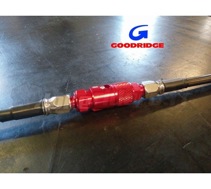 Coupleur Rapide Durite Aviation - ALU - ROUGE - MALE/MALE - GOODRIDGE