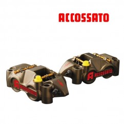 Etrier ACCOSSATO Monobloc CNC 4 pistons Titane 34mm - 108mm 