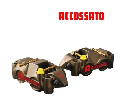 Etrier ACCOSSATO Monobloc CNC 4 pistons Titane 34mm - 108mm 