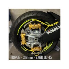 Kit handbrake Triple + 316mm BRAKING - ZX6R 636 98-04 - ZX9R 98.03 Kit handbrake Triple + 316mm BRAKING - ZX6R 636 98-04 - ZX9R 98.03