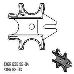Kit handbrake Triple + 296mm NISSIN - ZX6R 636 05-06