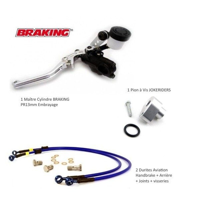 Kit Handbrake Universel - Pion Alu + 2 Durites + Maitre cylindre Braking PR13 Kit Handbrake Universel - Pion Alu + 2 Durites + Maitre cylindre Braking PR13