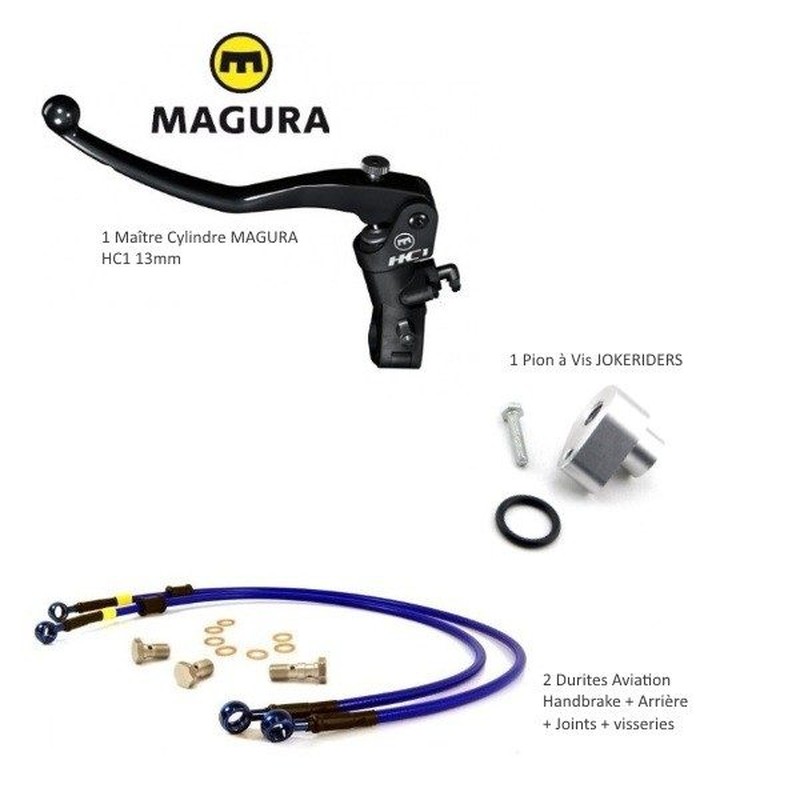Kit Handbrake Universel - Pion Alu + 2 Durites + Maitre cylindre Magura HC1 PR13 Kit Handbrake Universel - Pion Alu + 2 Durites + Maitre cylindre Magura HC1 PR13