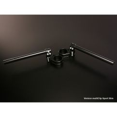 Demi Guidon ABM MultiClip - 22,2mm -  Ø50mm - Rehausse : +40mm (SPORT) - Slim Version