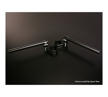 Demi Guidon ABM MultiClip - 25,4mm - Ø52mm - Rehausse : +40mm (SPORT) - Slim Version