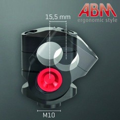 Pontets ABM VarioRiser 1" - NOIR - Axe : ROUGE