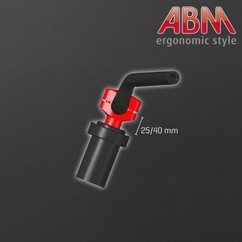 Pontets ABM Booster 28,6mm - Rehausse 40mm - NOIR