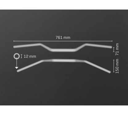 Guidon ABM Superbike 0229 - Titane - 22,2mm