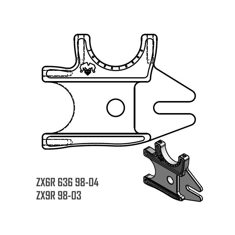 Platine Double - ZX6R 636 98-04 - ZX9R 98-03