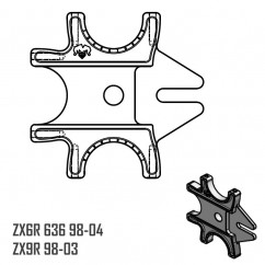 Platine Triple - ZX6R 636 98-04 - ZX9R 98-03