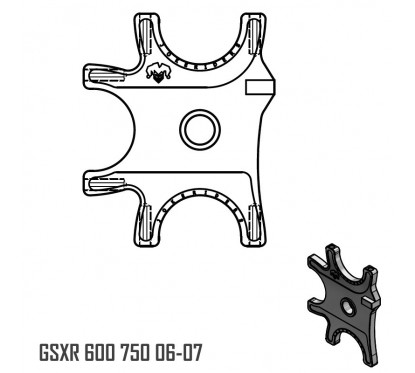 Platine Triple - GSXR 600 750 06-07