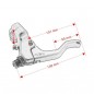 Levier d'embrayage démultiplié sur roulement - VERSION COURTE - GRIS MOYEN