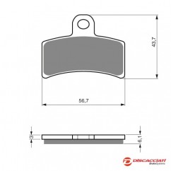 Plaquette de frein DISCACCIATI pour étrier arrière 4 pistons - MÉTAL FRITTÉ