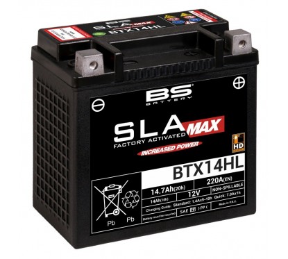 Batterie BS 12v - 14ah - BTX14HL  - 149*87*144 Pour HARLEY DAV